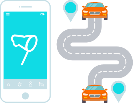 Tripcatcher phone app illustration